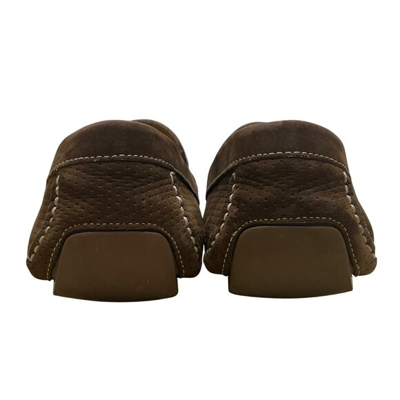 1901 Men’s Brown Suede & Leather Upper Slip-On Perforated Bit Loafers Size 10M - Picture 7 of 9